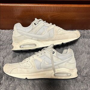 Nike Men's Cream and Gray Sneakers